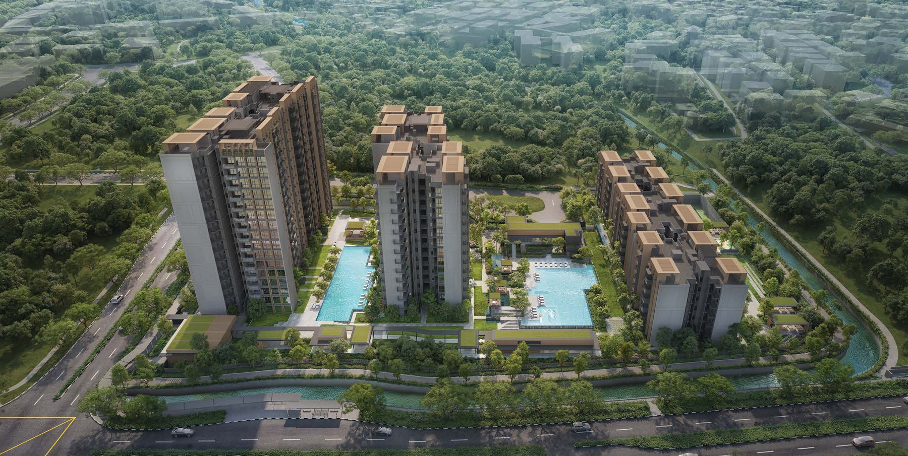 Aerial view of Narra Residences