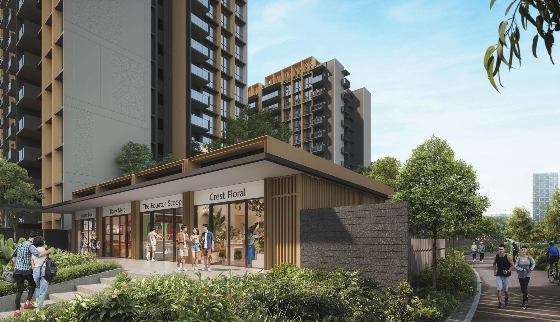 Shopfronts at Narra Residences (artist’s impression)