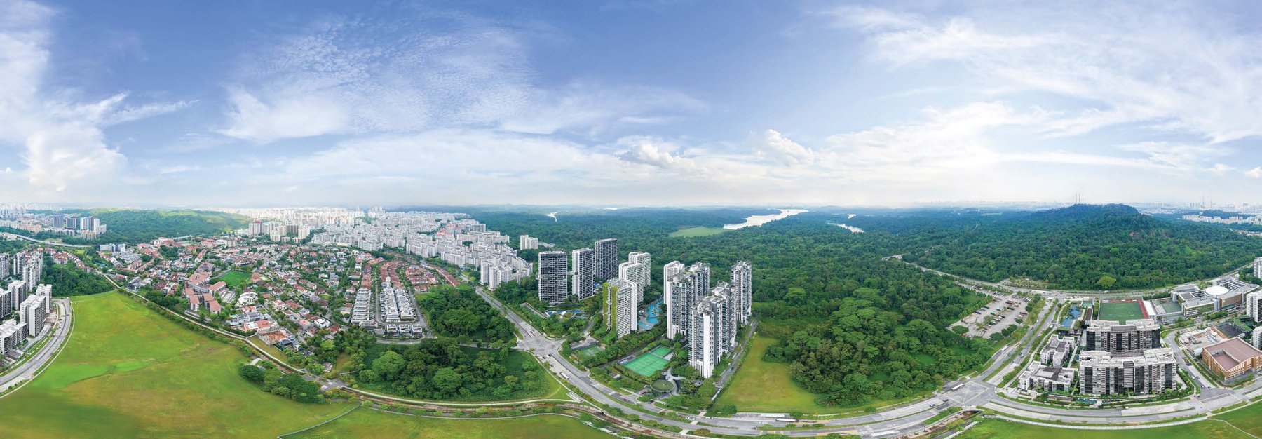 Aerial view of the vicinity